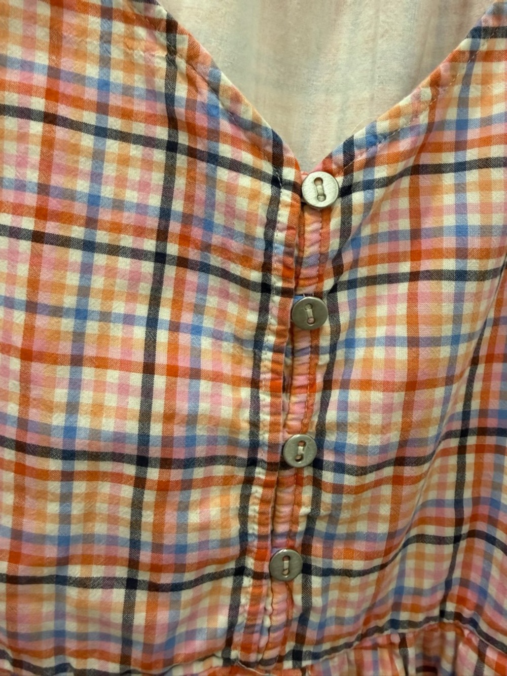 LOFT Plaid Midi Dress Size M 100% Cotton Fully Lined - Picture 7 of 10